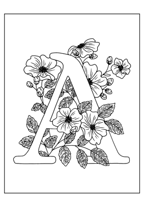 coloriage lettre A