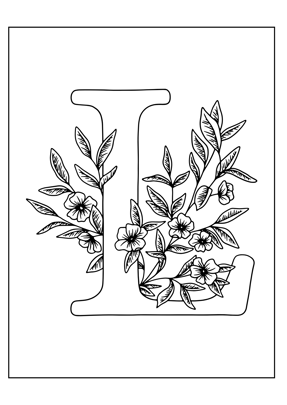 coloriage lettre L