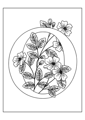 coloriage lettre O