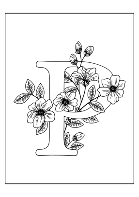 Coloriage lettre P