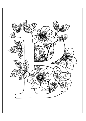 coloriage lettre B