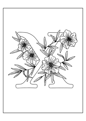 coloriage lettre X