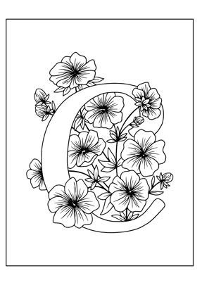 coloriage lettre C