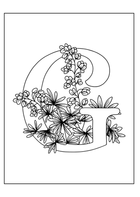 coloriage lettre G