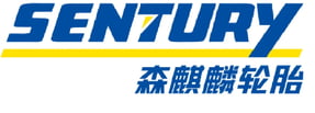 Sentury Tire logo – blue and yellow branding representing premium TBR tires manufactured in Thailand