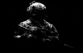 Tactical guy wearing a tactical watch strap made for military, first responders and civilians.