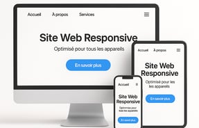 un ordinateur portable et un smartphone représentant le responsive design 