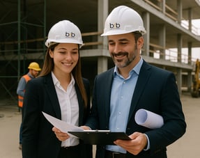 Rappresentanti BRB Engineering che discutono il servizio di general contract
