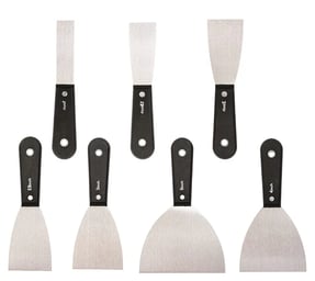 assortment of drywall knives