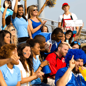Sportveranstaltung fans glücklich