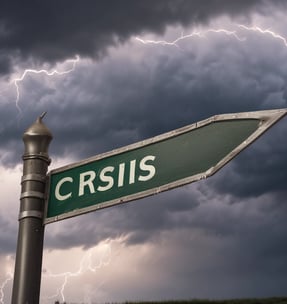 a street sign with a lightning bolt bolt bolting through the center