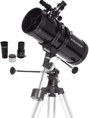 Celestron 21049 Power Seeker 127EQ Telescopio Reflector, Negro