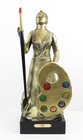 Athéna, argile, 44x16x17cm