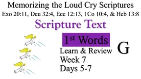 1st Words Learn & Review G (Days 5-7)
