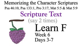 Learn F (Days 3-7)