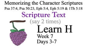 Learn H (Days 3-7)