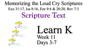 Learn K (Days 3-7)