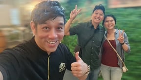 together with a couple at HDB Hub