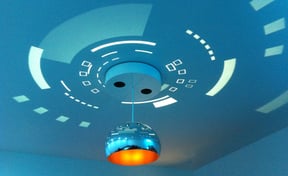Rosette Lampe Projektion Telekom