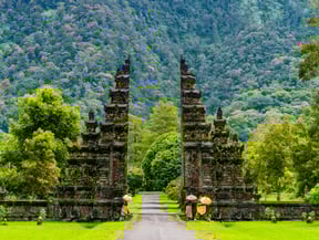 a scene from Handara Gate Bali