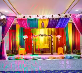 madurai marriage stage decoration