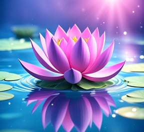 purple lotus flower symbolizing healing and growth