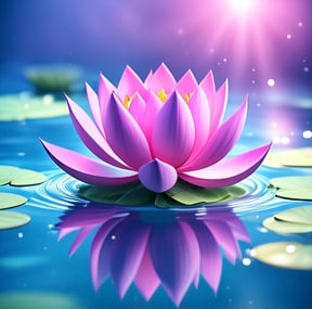purple lotus flower symbolizing healing and growth