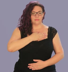 rachel meditation, purple background
