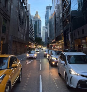Macchine per le strade di Singapore