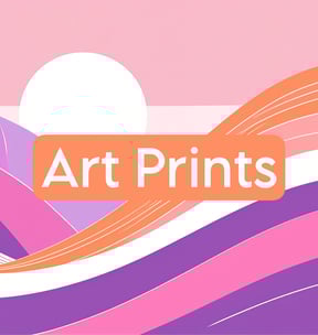 a picture of a colorful art print of a wave