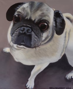 Acrylic on canvas pet portrait 2018, 50.8cm x 60.9cm