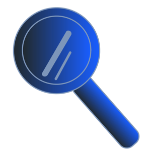 Decorative magnifying glass icon