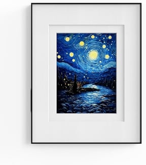 Digital ePaper art frame 13.3" displaying artwork