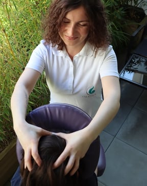 Massage tête, cuir chevelu, Imazen