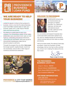 Providence Business Loan Fund Handout Front