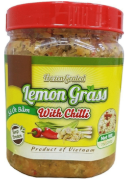 Frozen Grated Lemongrass With Chili, Sả xay đông lạnh với ớt UpBe Food 