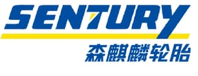 Sentury Tire logo – blue and yellow branding representing premium TBR tires manufactured in Thailand