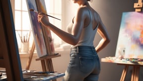 Öl und Acrylgemälde 