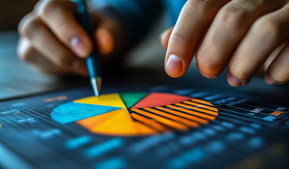 pie chart rebalancing for portfolio