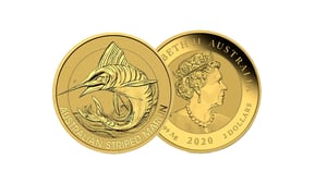 australian striped marlin gold coin
