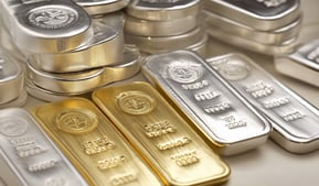 gold bars and silver bars