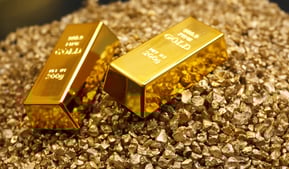 gold bullion bars in pile