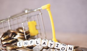 grocery cart falling over due to inflation and costs