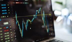 investing chart with candlesticks