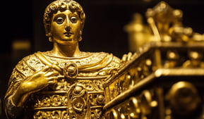 gold ancient statue