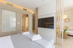 Vallaniou 11 Piraeus, bedroom apartment, 2025, wooden furniture, large tv