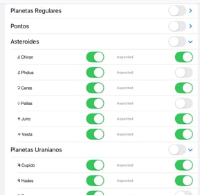 Activação de múltiplos objects nas configurações