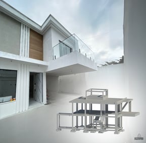Projeto Estrutural Residência unifamiliar Alto Padrão, localizada em Pernambuco.
