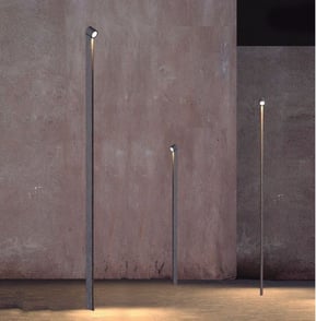 Balizas de exterior altas 03 para iluminación vertical de senderos y paisajismo nocturno