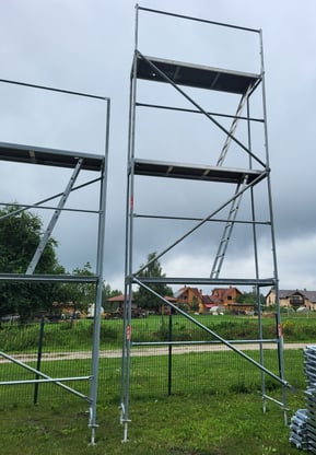 tērauda sastatnes stalažas 3x6.8m